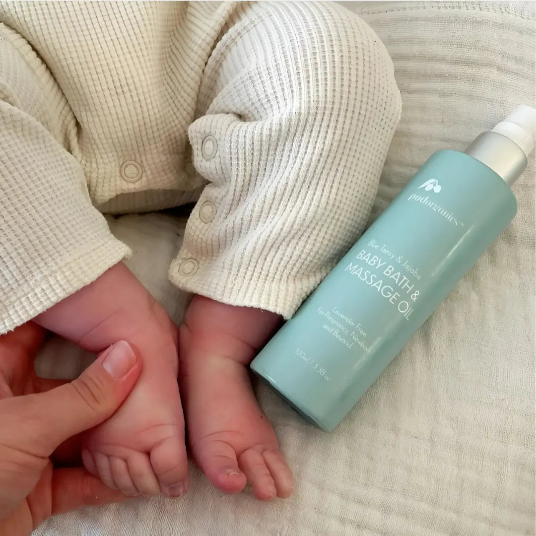 Organic Baby Bath and Massage Oil - Naturopath &amp; Doula Recommended Pod Organics