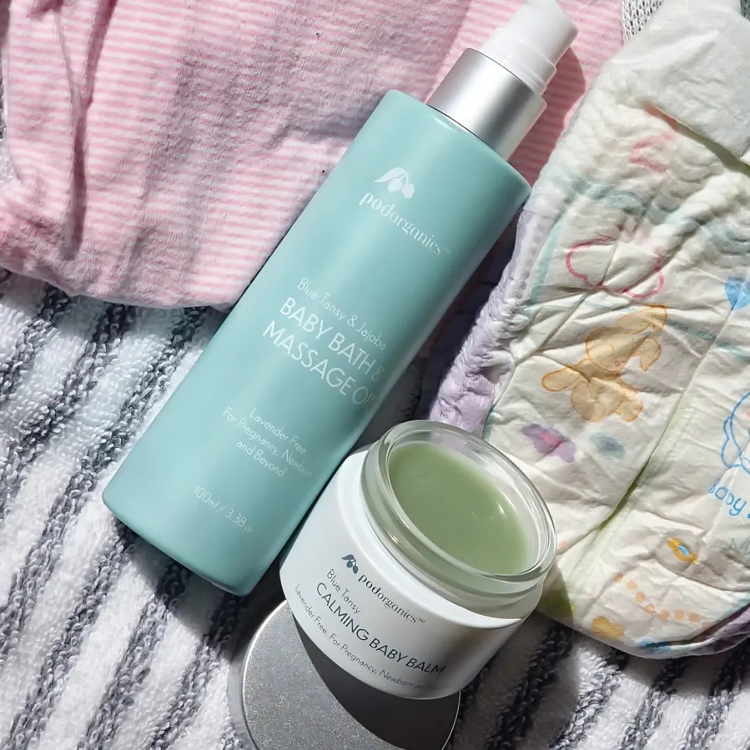  Organic ingredients featured in Pod Organics Organic Baby Oil