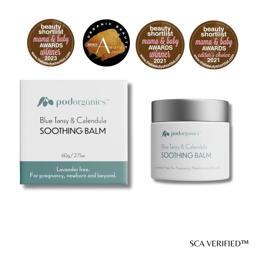 Healing botanical ingredients in Pod Organics Body Balm