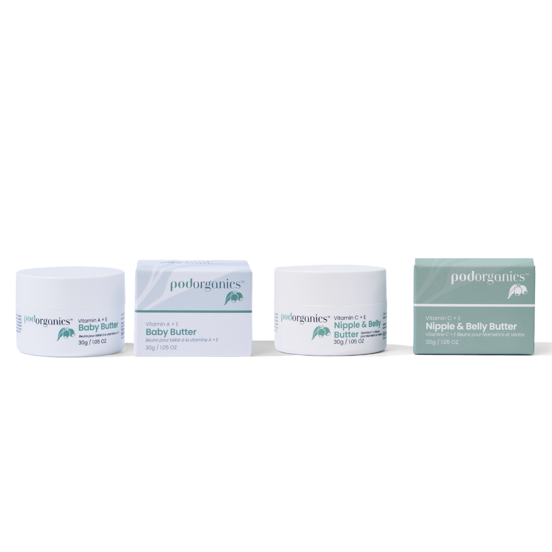 Pod Organics The Little Gift with Nipple Cream &amp; Belly Butter and Vitamin A+E Baby Butter, a new baby gift