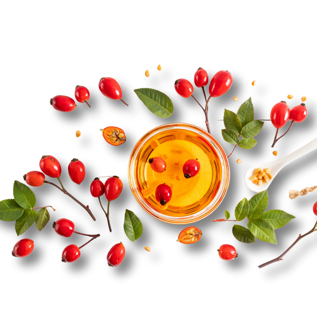 Rosehip oil is high in essential fatty acids.